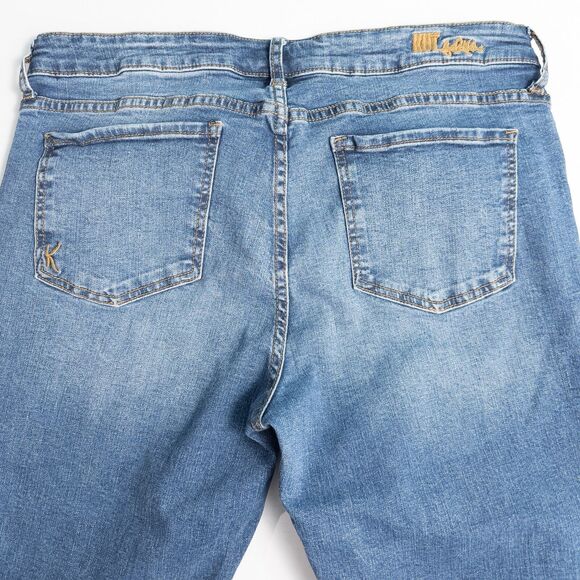 Kut From The Kloth Straight Leg Medium Wash Jeans Womens 14 ALTERED 28" Inseam - Picture 12 of 16